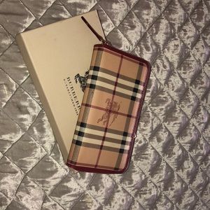 NWT Burberry Wallet Military Red